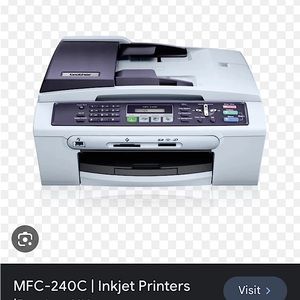 Brother MFC-240C All-In-One Inkjet Printer, Scanner, Fax, Photo Capture,
Copier